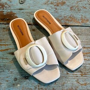 BOTTERO  BOTILIA WHITE/Blush SANDALS/Slides Size 8
